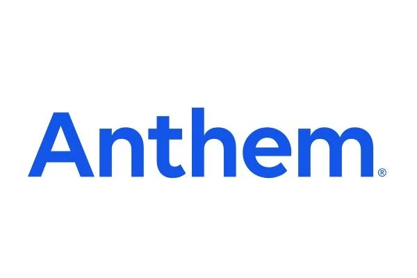 The Anthem logo featuring the brand name in a bold blue font.