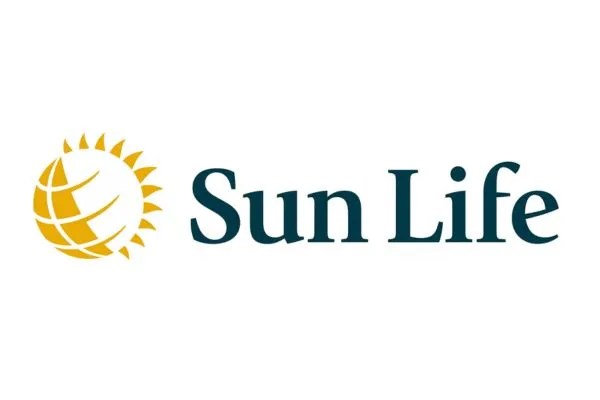 The Sun Life logo featuring a yellow sun graphic next to the company name in dark blue text.