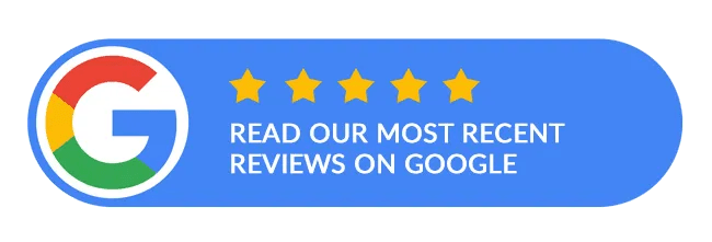 A blue button featuring the Google logo, five yellow stars, and the text Read our most recent reviews on Google.
